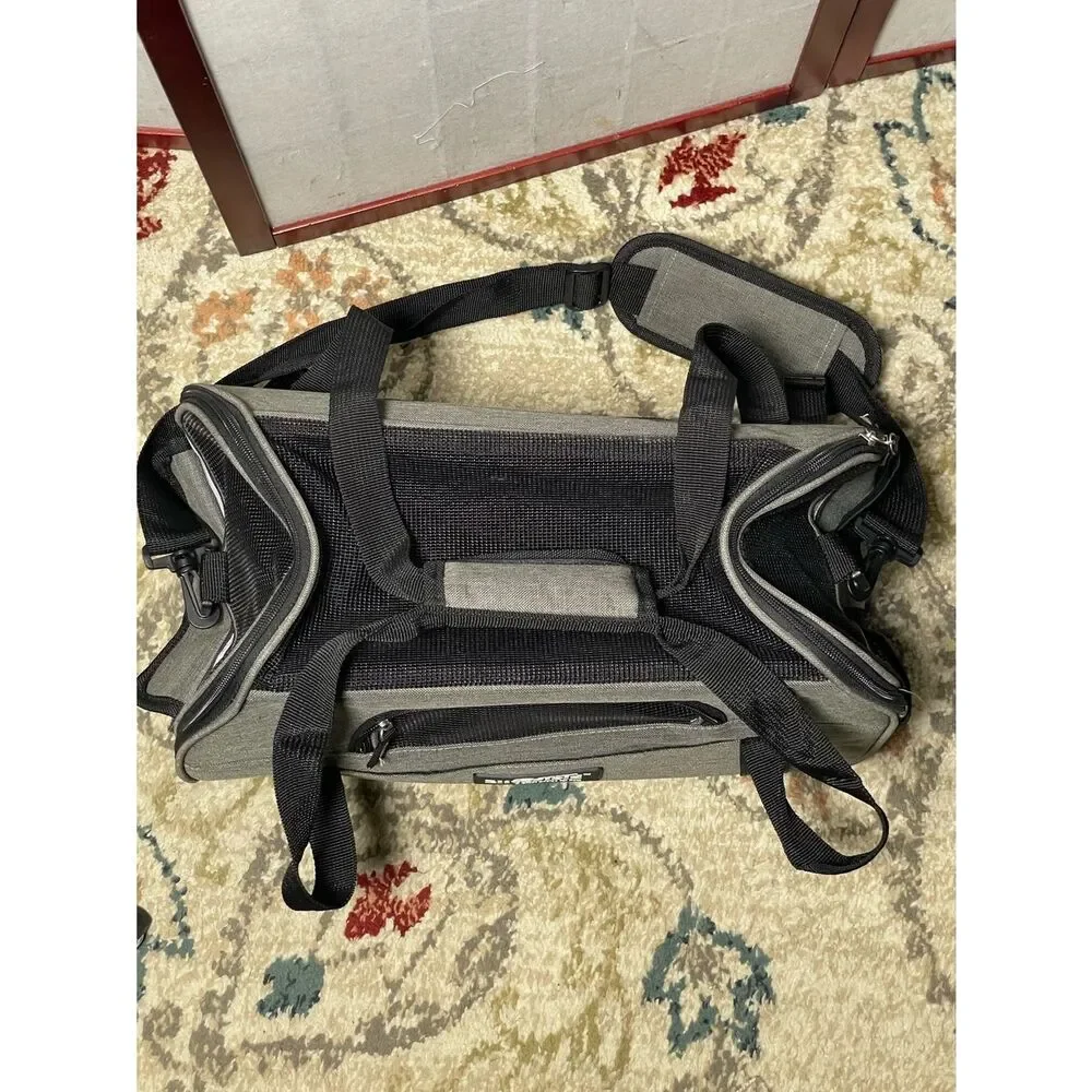 EliteField Gray & Black Soft Fabric Pet Carrier for Cats & Small Dogs